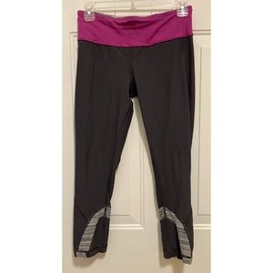 Size 6 Lululemon dark grey/purple leggings